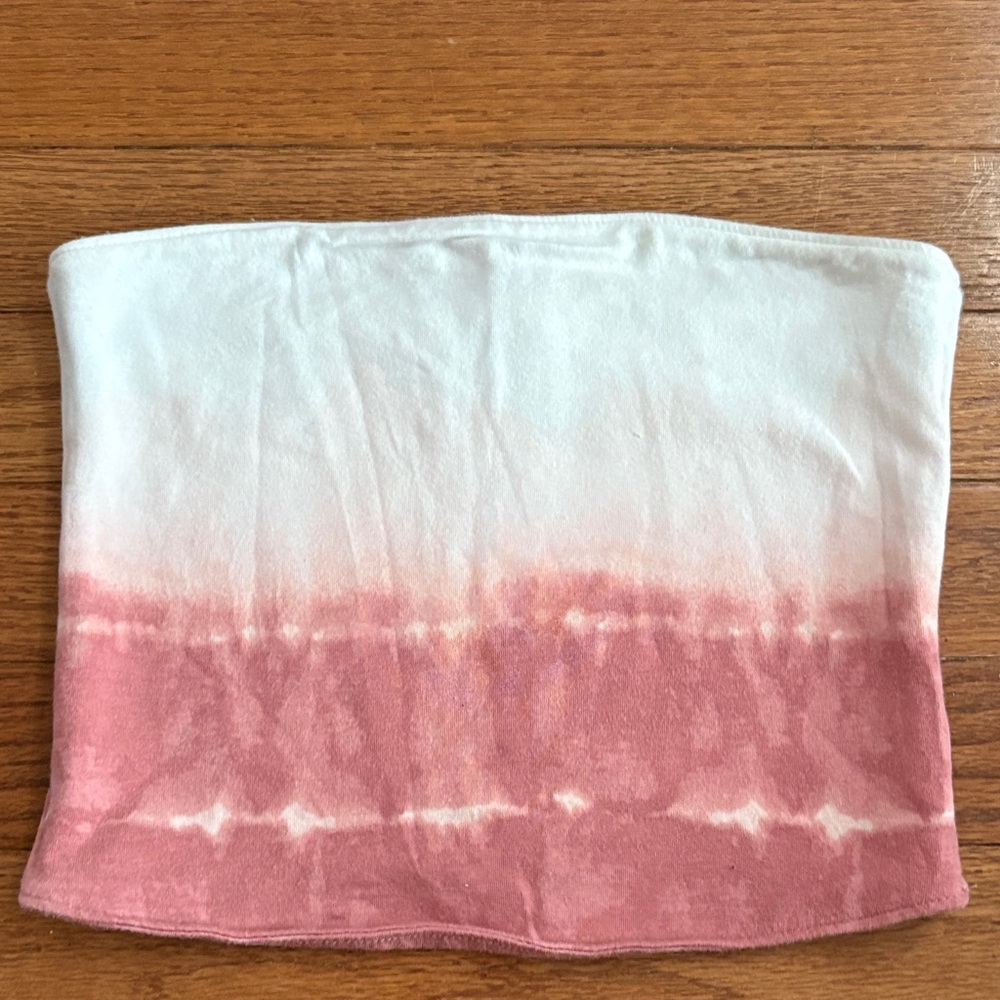Hollister Pink and White Tube Top